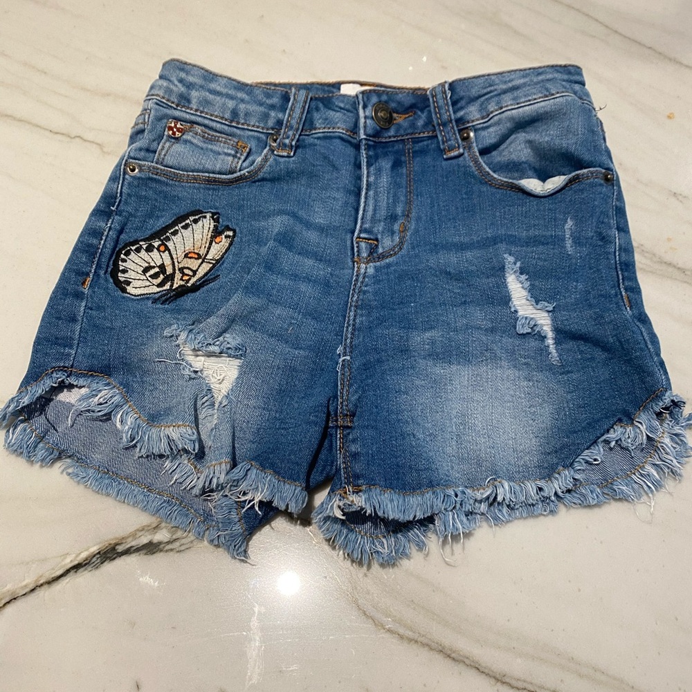 girls size 12 hudson butterfly jean shorts